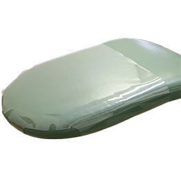 Toeboard cover for A-dec 411 dental chair with sewn upholstery